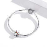 S925 Sterling Silber Nette Glückliche Katze Perlen DIY Armband Halskette Zubehör – Bild 7