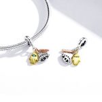 S925 Sterling Silber Palm Eye Feder Anhänger DIY Armband Halskette Zubehör – Bild 6