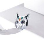 S925 Sterling Silber ägyptische Katze Gott Besti Perlen DIY Armband Halskette Zubehör – Bild 2
