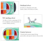 S925 Sterling Silber Mini Farbe TV Perlen DIY Armband Halskette Zubehör – Bild 4