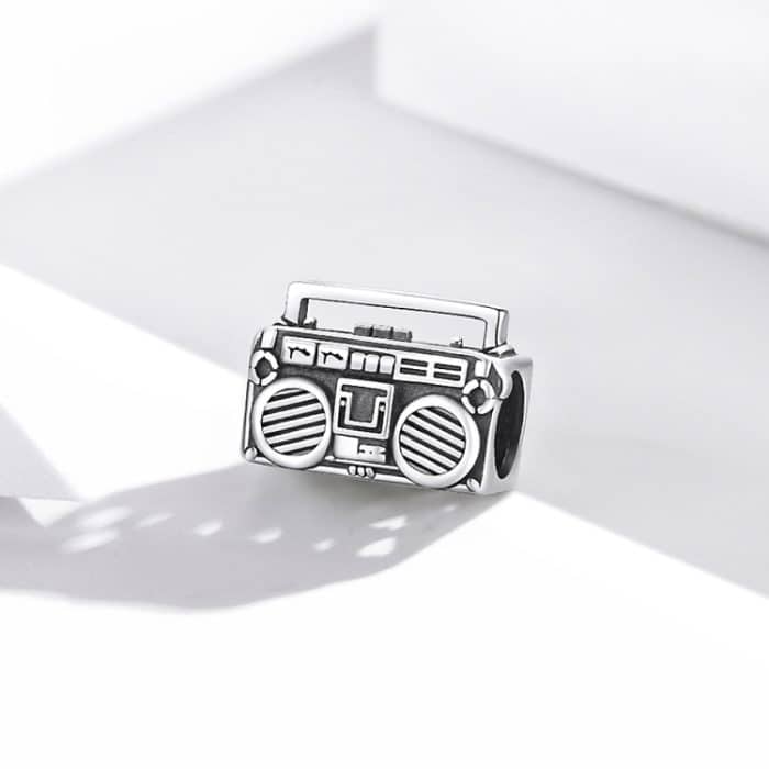S925 Sterling Silber Retro Radio Perlen DIY Armband Halskette Zubehör – Bild 2