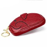 Damen-Geldbörse aus Rindsleder mit Elefanten-Reißverschluss – Bild 2