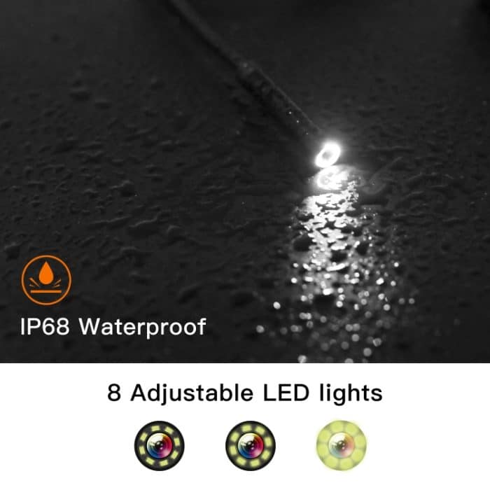 P60A 8 mm 1080P 2,4 Zoll IPS-Bildschirm IP68 wasserdichtes HD-Digitalendoskop, 8mm 2m Hard Cable, 8mm 5m Hard Cable, 8mm 10m Hard Cable – Bild 7