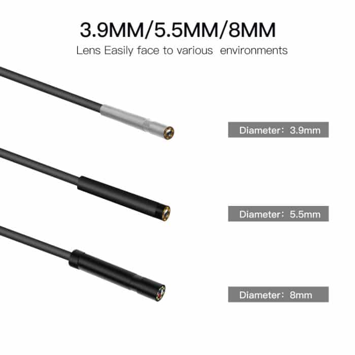 P60A 3,9 mm 1080P 2,4 Zoll IPS-Bildschirm IP68 wasserdichtes HD-Digitalendoskop, 3.9mm 2m Hard Cable, 3.9mm 5m Hard Cable, 3.9mm 10m Hard Cable – Bild 8