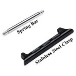 2 Stück Uhrenarmbänder aus Edelstahl mit akustischem Ohranschluss, Breite: 22 mm für Apple Watch Serie 6 & SE & 5 & 4 44 mm / 3 & 2 & 1 42 mm, Width: 22mm For Apple Watch 44mm / 42mm – Bild 2