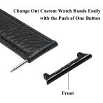 2 Stück Uhrenarmbänder aus Edelstahl mit akustischem Ohranschluss, Breite: 22 mm für Apple Watch Serie 6 & SE & 5 & 4 44 mm / 3 & 2 & 1 42 mm, Width: 22mm For Apple Watch 44mm / 42mm – Bild 3