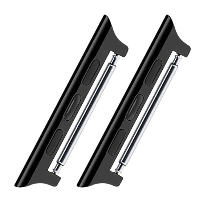 EDA001714201A.jpg 2 Stück Uhrenarmbänder aus Edelstahl mit akustischem Ohranschluss, Breite: 24 mm für Apple Watch Serie 6 & SE & 5 & 4 44 mm / 3 & 2 & 1 42 mm, Width: 24mm For Apple Watch 44mm / 42mm – Bild 1