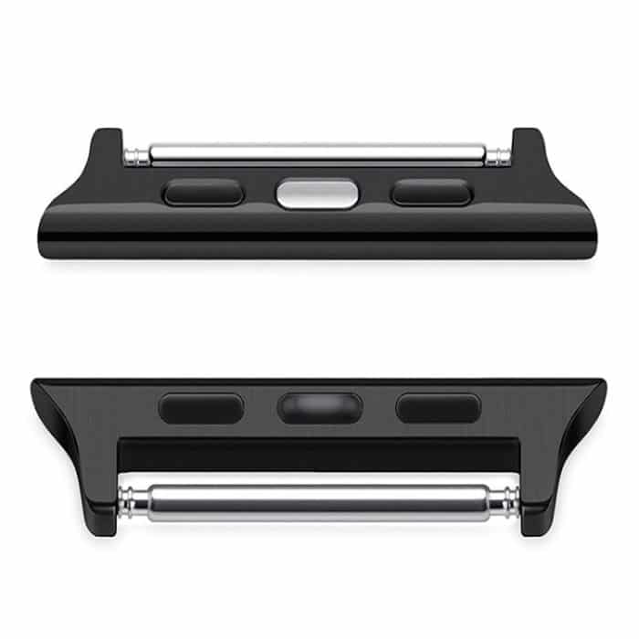 2 Stück Uhrenarmbänder aus Edelstahl mit akustischem Ohranschluss, Breite: 24 mm für Apple Watch Serie 6 & SE & 5 & 4 44 mm / 3 & 2 & 1 42 mm, Width: 24mm For Apple Watch 44mm / 42mm – Bild 7