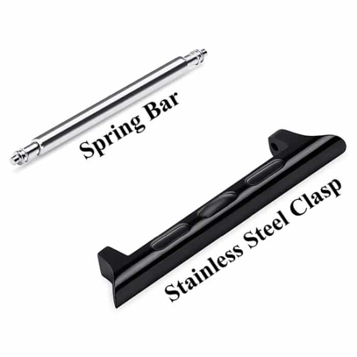 2 Stück Uhrenarmbänder aus Edelstahl mit akustischem Ohranschluss, Breite: 24 mm für Apple Watch Serie 6 & SE & 5 & 4 44 mm / 3 & 2 & 1 42 mm, Width: 24mm For Apple Watch 44mm / 42mm – Bild 2