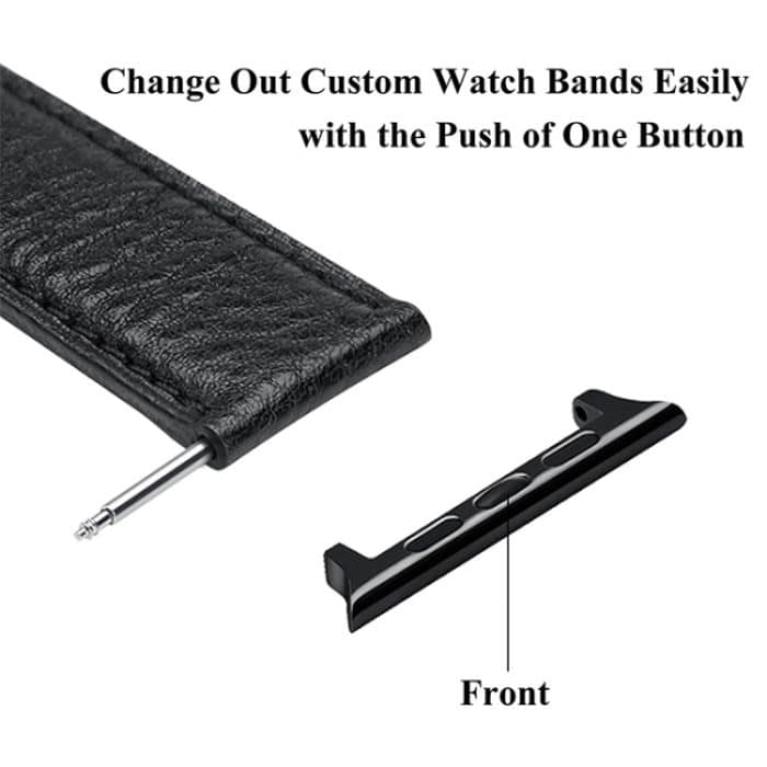 2 Stück Uhrenarmbänder aus Edelstahl mit akustischem Ohranschluss, Breite: 24 mm für Apple Watch Serie 6 & SE & 5 & 4 44 mm / 3 & 2 & 1 42 mm, Width: 24mm For Apple Watch 44mm / 42mm – Bild 3