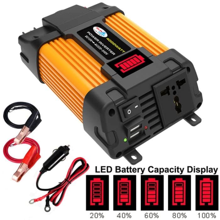 Little Wasp 12V auf 220V 4000W Auto-Wechselrichter mit LED-Anzeige und Dual-USB – Bild 4