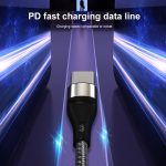 PD 60W USB-C/Typ-C zu USB-C/Typ-C Schnelllade-Nylon-geflochtenes Datenkabel – Bild 5