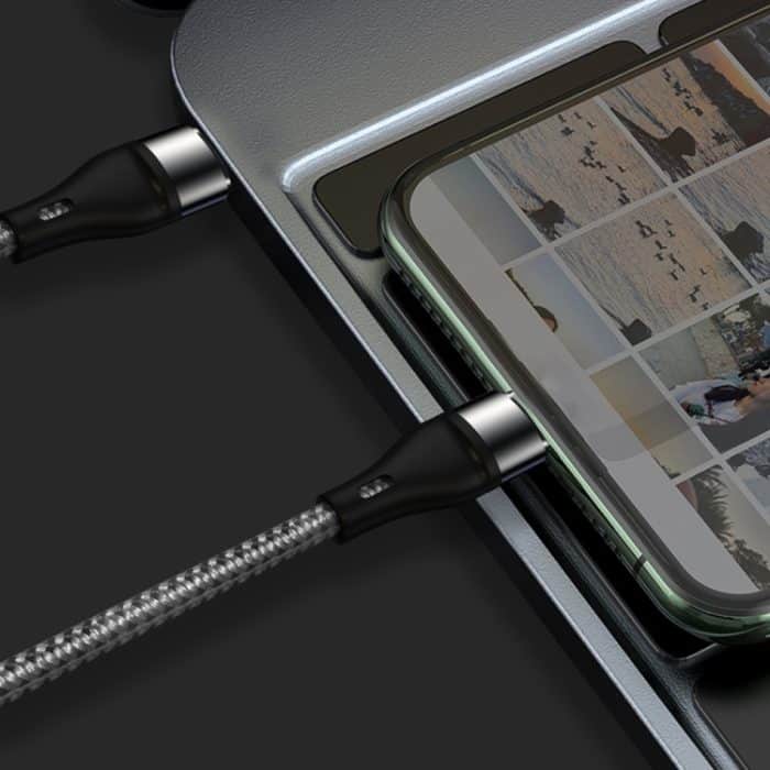 PD 60W USB-C/Typ-C zu USB-C/Typ-C Schnelllade-Nylon-geflochtenes Datenkabel – Bild 8