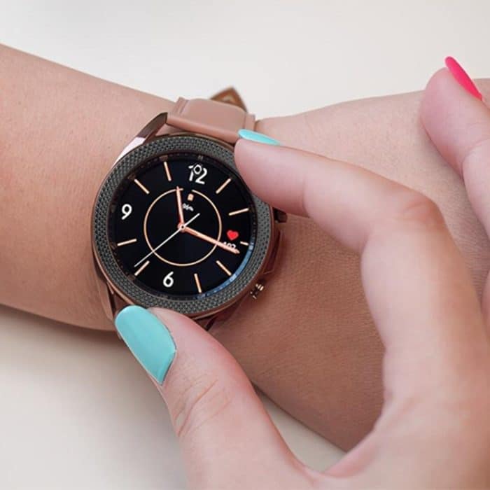 Smart Watch Lünettenring mit Rautenstruktur, For Samsung Galaxy Watch 3 41mm, For Samsung Galaxy Watch 3 45mm – Bild 2