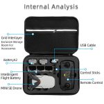 Stoßfeste Hartschalen-Aufbewahrungstasche aus Nylon, Größe: 21,5 x 29,5 x 10 cm, For DJI Mini SE, 21.5 x 29.5 x 10cm – Bild 3