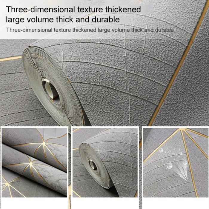 Startseite Geometrische Tapete Hirschleder-Samt Nicht selbstklebende, verdickte Tapete, 53x1000cm – Bild 3