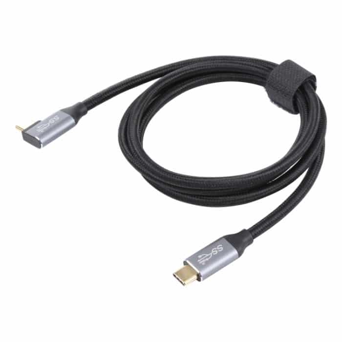USB-C/Typ-C-Stecker auf USB-C/Typ-C-Winkel-Übertragungsdatenkabel – Bild 3