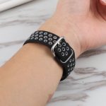 Silikon-Ersatzarmband + Schutzhülle mit Displayschutzfolie für die Apple Watch-Serie, 3 & 2 & 1 38mm, 6 & SE & 5 & 4 40mm – Bild 6