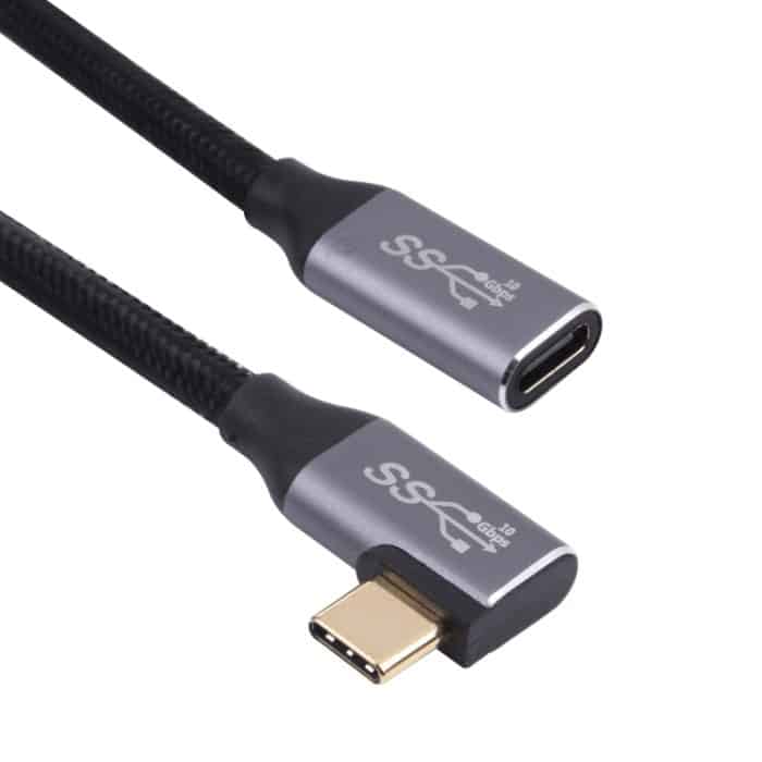 Winkelstück USB-C/Typ-C-Stecker auf USB-C/Typ-C-Buchse für Übertragungsdatenkabel – Bild 2