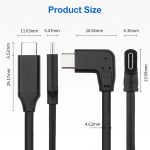 60W 3A USB-C/Typ-C-Stecker auf USB-C/Typ-C-Winkel-PD-Schnellladekabel mit magischem Gürtel – Bild 3