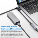 100 W USB-C/Typ-C-Winkelstecker auf USB-C/Typ-C-Buchse, voll funktionsfähiges Datenverlängerungskabel – Bild 5