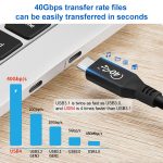 100 W USB-C / Typ-C 4.0-Stecker auf USB-C / Typ-C 4.0-Stecker, voll funktionsfähiges Datenkabel für Thunderbolt 3 – Bild 4