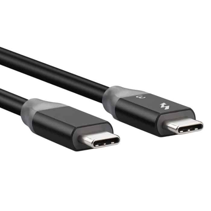 100 W USB-C / Typ-C 4.0-Stecker auf USB-C / Typ-C 4.0-Stecker, zweifarbiges, voll funktionsfähiges Datenkabel für Thunderbolt 3 – Bild 2