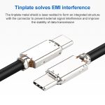 100 W USB-C / Typ-C 4.0-Stecker auf USB-C / Typ-C 4.0-Stecker, zweifarbiges, voll funktionsfähiges Datenkabel für Thunderbolt 3 – Bild 4