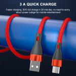 ADC-001 3A USB-zu-USB-C/Typ-C Weave Schnelllade-Datenkabel – Bild 2