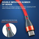 ADC-001 3A USB-zu-USB-C/Typ-C Weave Schnelllade-Datenkabel – Bild 5