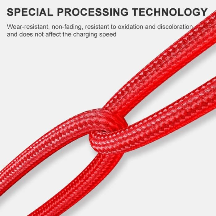 ADC-001 3A USB-zu-USB-C/Typ-C Weave Schnelllade-Datenkabel – Bild 7