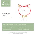 S925 Sterling Silber Glückssymbol Rot Seil Armband Frauen Schmuck – Bild 3