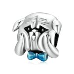 S925 Sterling Silber Nette Hund Perlen DIY Armband Halskette Zubehör