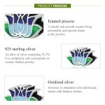 S925 Sterling Silber Blue Lotus Perlen DIY Armband Halskette Zubehör – Bild 4