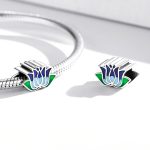 S925 Sterling Silber Blue Lotus Perlen DIY Armband Halskette Zubehör – Bild 5