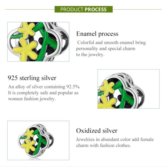 S925 Sterling Silber Zarte Narzissenperlen DIY Armband Halskette Zubehör – Bild 4