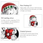 S925 Sterling Silber Weihnachten Bär Perlen DIY Armband Halskette Zubehör – Bild 4