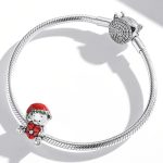 S925 Sterling Silber Weihnachten Bär Perlen DIY Armband Halskette Zubehör – Bild 6