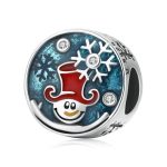 S925 Sterling Silber Clown Schneemann Perlen DIY Armband Halskette Zubehör