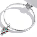S925 Sterling Silber Herz Candy Cane Anhänger DIY Armband Halskette Zubehör – Bild 6