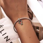 S925 Sterling Silber Herz Candy Cane Anhänger DIY Armband Halskette Zubehör – Bild 7