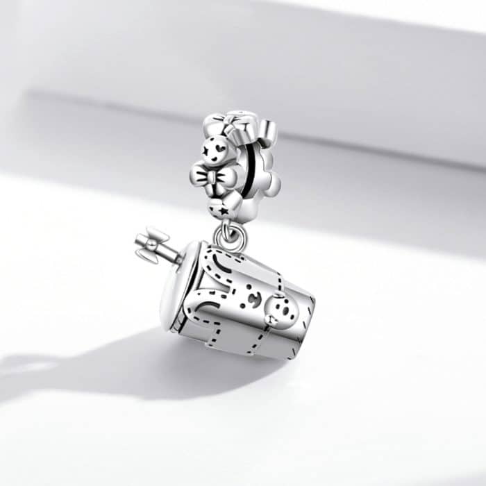 S925 Sterling Silber Mädchen Trinkglas Anhänger DIY Armband Halskette Zubehör – Bild 2