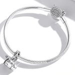 S925 Sterling Silber Mädchen Trinkglas Anhänger DIY Armband Halskette Zubehör – Bild 6