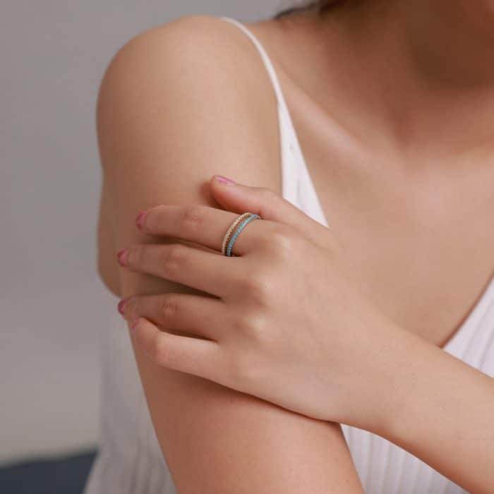 S925 Sterling Silber Fashion Wizard Diamant Damenring – Bild 4