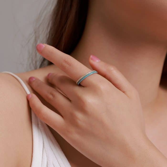 S925 Sterling Silber Fashion Wizard Diamant Damenring – Bild 6