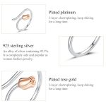 S925 Sterling Silber Rose Frauen Offene Ring – Bild 6