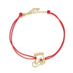 S925 Sterling Silber Weihnachtssocken Rotes Seil Armband Frauen Schmuck