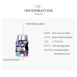 S925 Sterling Silber Mini Vakuumbecher Perlen DIY Armband Halskette Zubehör – Bild 3