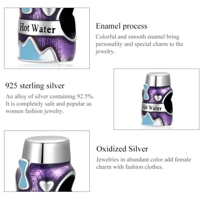 S925 Sterling Silber Mini Vakuumbecher Perlen DIY Armband Halskette Zubehör – Bild 4