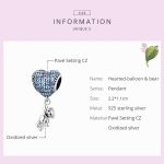 S925 Sterling Silber Herz Ballon Bär Anhänger DIY Armband Halskette Zubehör – Bild 3